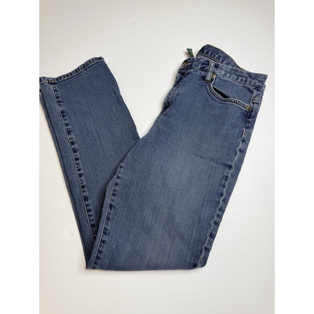 Lauren Ralph Lauren Women's Classic Straight Blue Jeans Size 10 Mid To High Rise